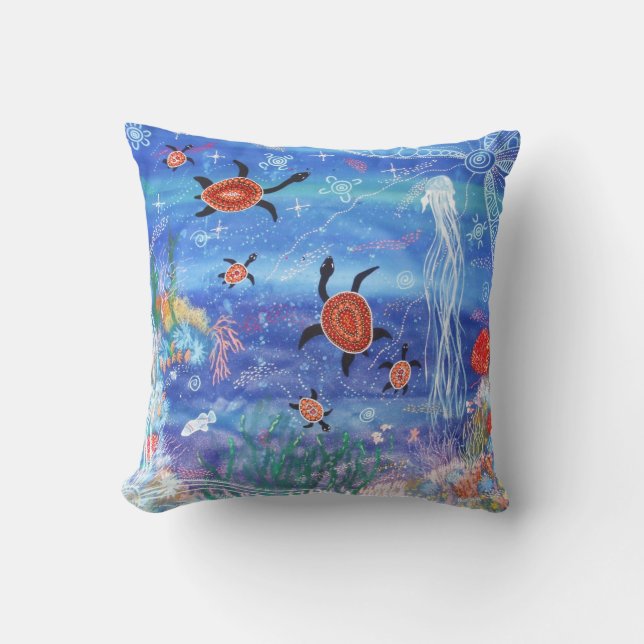 Turtle Dreaming Pillow (Front)