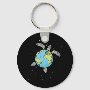 Turtle Earth Sea Turtle Earth Day Turtle Planet Key Ring