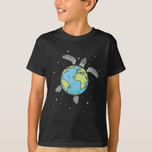 Turtle Earth Sea Turtle Earth Day Turtle Planet  T-Shirt
