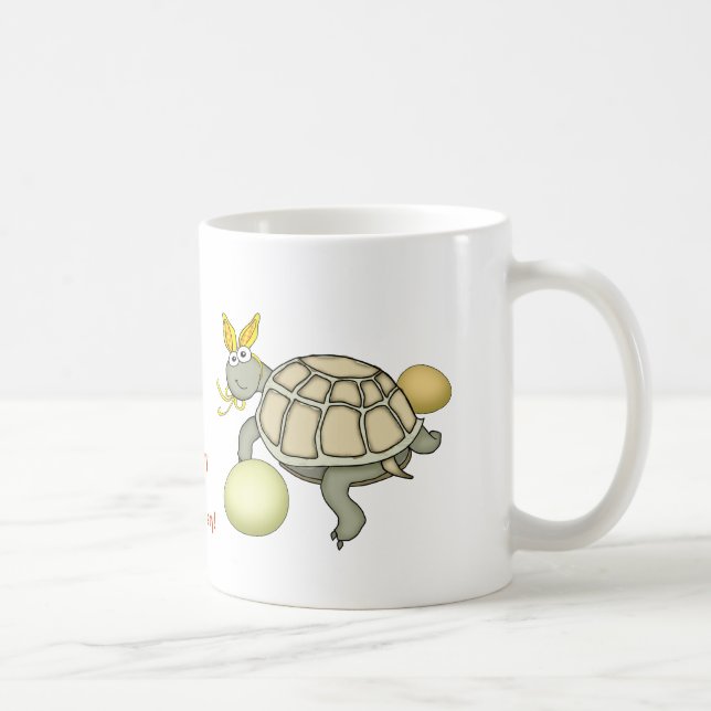 Turtle Easter Bunny with Eggs! Coffee Mug (Right)