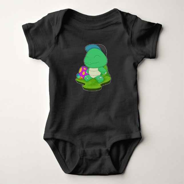 Turtle Easter Easter eggs Baby Bodysuit (Front)