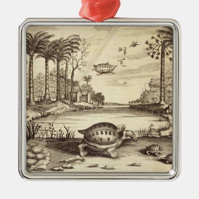 Turtle Eggs Hatching, from 'China Illustrated' by Metal Tree Decoration (Front)