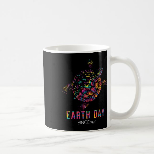 Turtle Environmental Protection Earth Day Since 19 Coffee Mug (Right)
