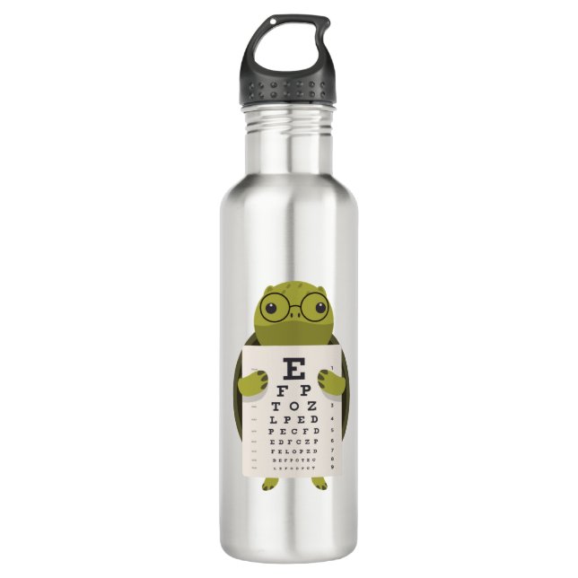 Turtle Eye Chart 710 Ml Water Bottle (Front)