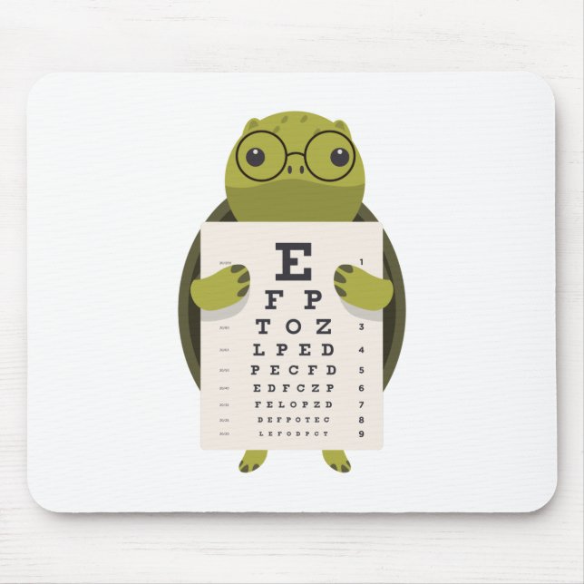 Turtle Eye Chart Mouse Mat (Front)