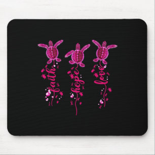 Turtle Faith Hope Love Pink Ribbon Breast Cancer A Mouse Mat