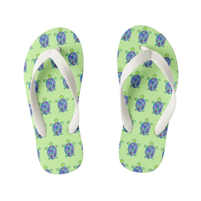 Turtle Flip Flops (Footbed)