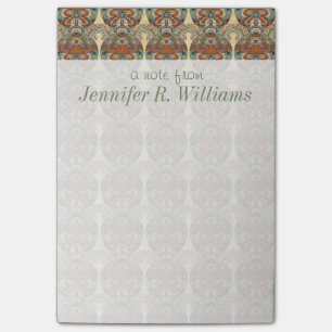 Turtle Floral Pattern Add Your Name Post-it Notes