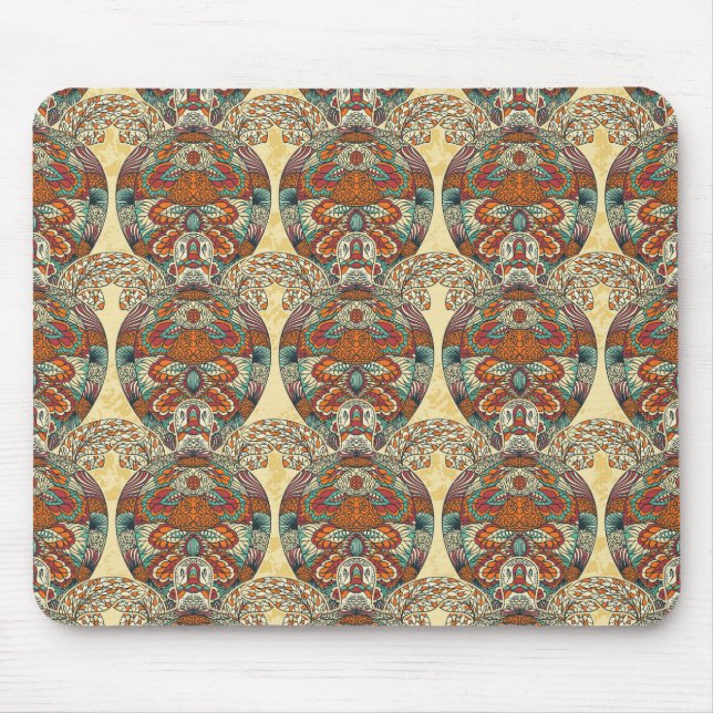Turtle Floral Pattern Mouse Mat (Front)