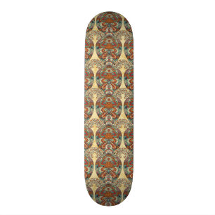 Turtle Floral Pattern Skateboard