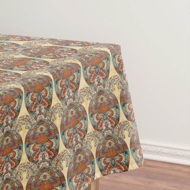 Turtle Floral Pattern Tablecloth (In Situ)