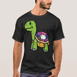 Turtle Genderfluid Colours Cute Pride Flag Lgbtq M T-Shirt