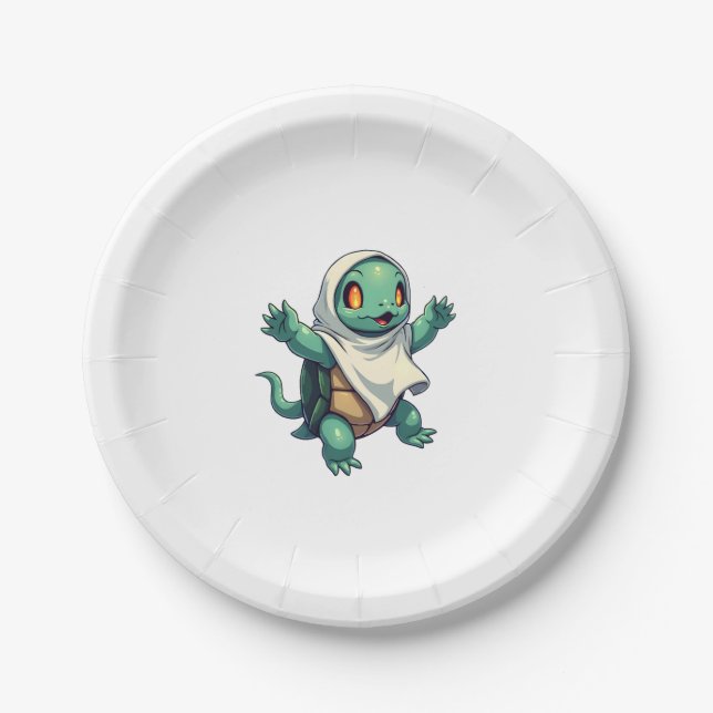Turtle Ghoul Paper Plate (Front)