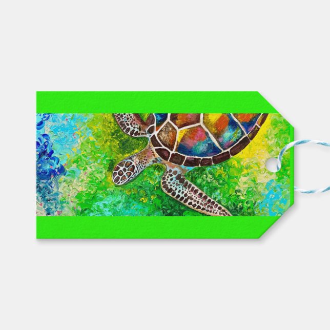 Turtle Gift Tag (Front (Horizontal))