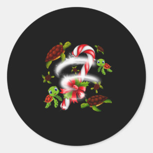 Turtle  Gift   Turtle Candy Sweet Christmas Classic Round Sticker