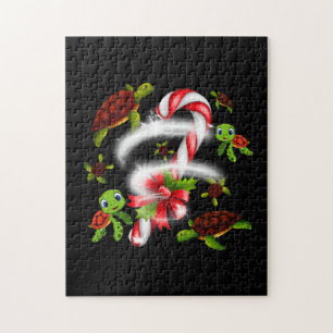 Turtle Gift Turtle Candy Sweet Christmas Jigsaw Puzzle