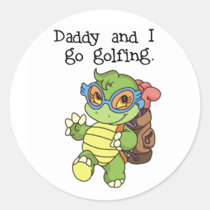Turtle Golf Classic Round Sticker