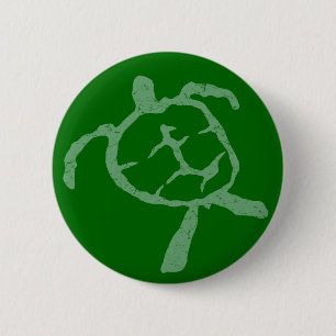 turtle-green 6 cm round badge