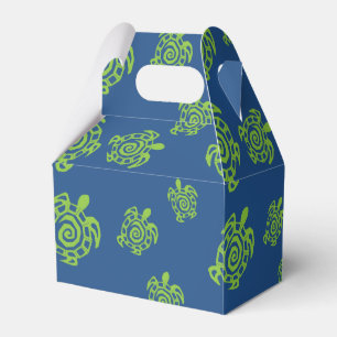 Turtle Green and Blue Party Stuff Favour Box