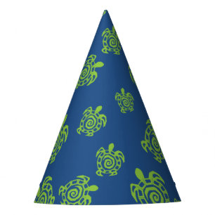 Turtle Green and Blue Party Stuff Party Hat