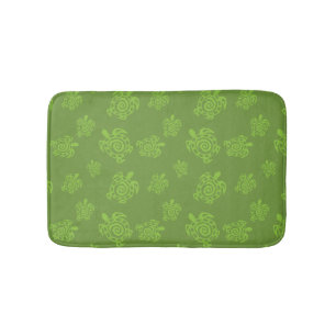 Turtle Green Graphic Bath Mat
