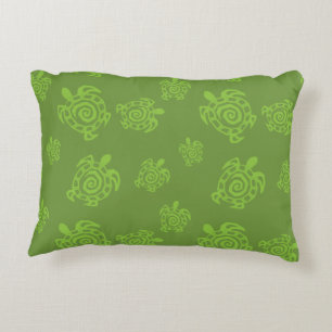 Turtle Green Print Decorative Cushion