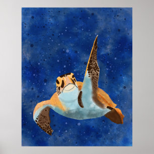 Turtle Greetings Poster