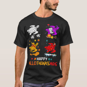 Turtle Halloween And Merry Christmas Happy Halloth T-Shirt