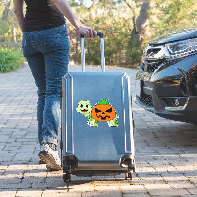 Turtle Halloween Pumpkin Classic T-Shirt (Suitcase Insitu)