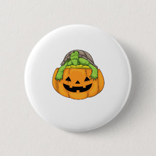 Turtle Halloween Pumpkin Classic T-Shirt_1 6 Cm Round Badge