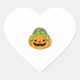 Turtle Halloween Pumpkin Classic T-Shirt_1 Heart Sticker