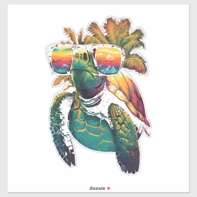 Turtle Hawaiian Sea Turtles Hawaii Beach Palm Copy (Sheet)