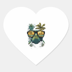 Turtle Hawaiian Sea Turtles Hawaii Beach Palm Copy Heart Sticker