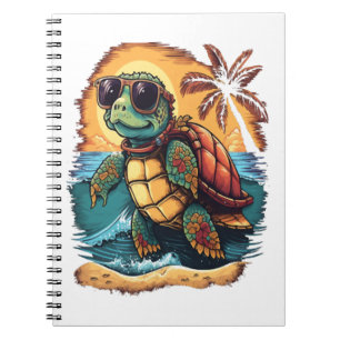 Turtle Hawaiian Sea Turtles Hawaii Tropical Beach Notebook