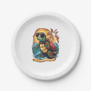 Turtle Hawaiian Sea Turtles Hawaii Tropical Beach Paper Plate