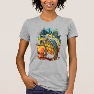 Turtle Hawaiian Sea Turtles Pineapple Aloha Copy T-Shirt