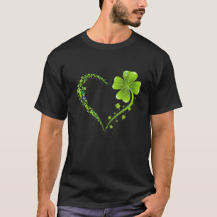 Turtle Heart Leaf Irish St Patrick Day Clover Hear T-Shirt