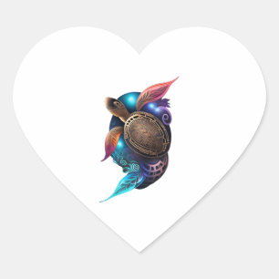 Turtle Heart Sticker