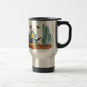 Turtle Helps Frog be Closer to Buzzing Insects Travel Mug