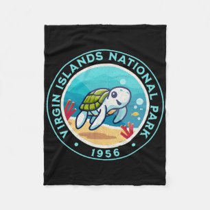 Turtle Hiking At Virgin Islands National Park Fleece Blanket