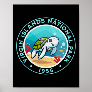 Turtle Hiking At Virgin Islands National Park Poster