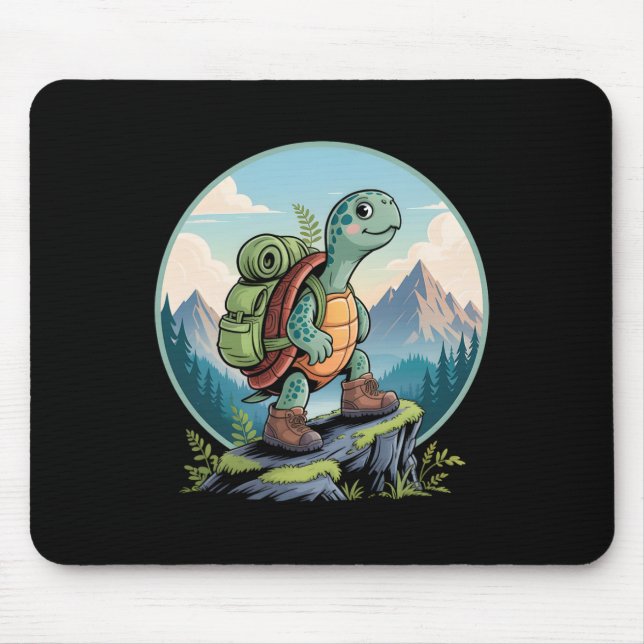 Turtle Hiking Backpack Apparel For Outdoor Nature  Mouse Mat (Front)