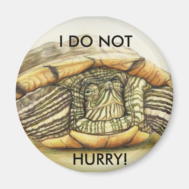 Turtle I Do Not Hurry Magnet (Front)