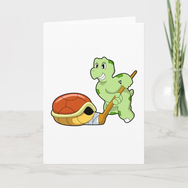 Turtle Ice hockey Ice hockey stick Card (Front)