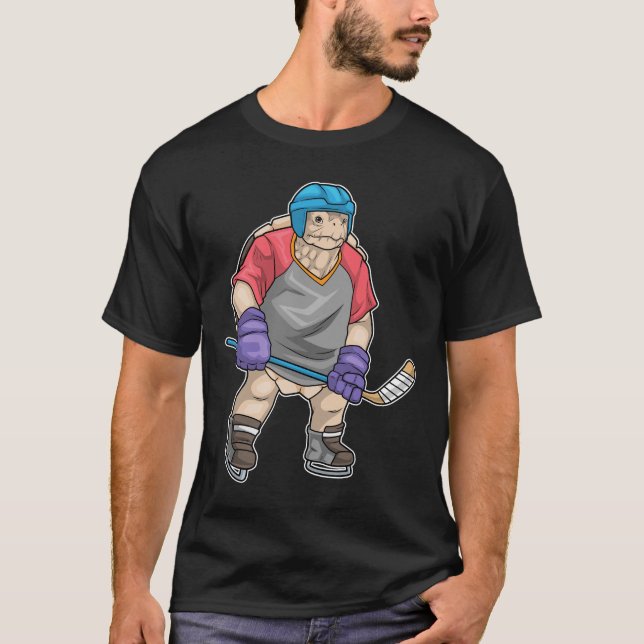 Turtle Ice hockey Ice hockey stick Sports T-Shirt (Front)