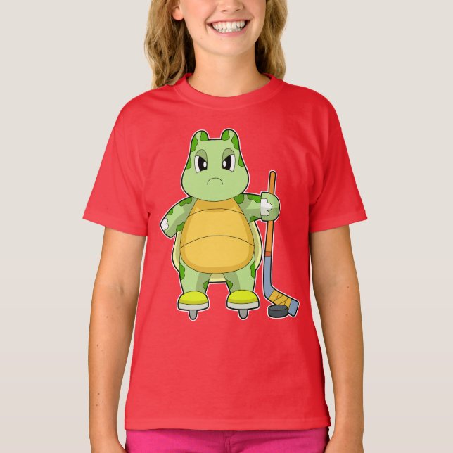 Turtle Ice hockey Ice hockey stick T-Shirt (Front)