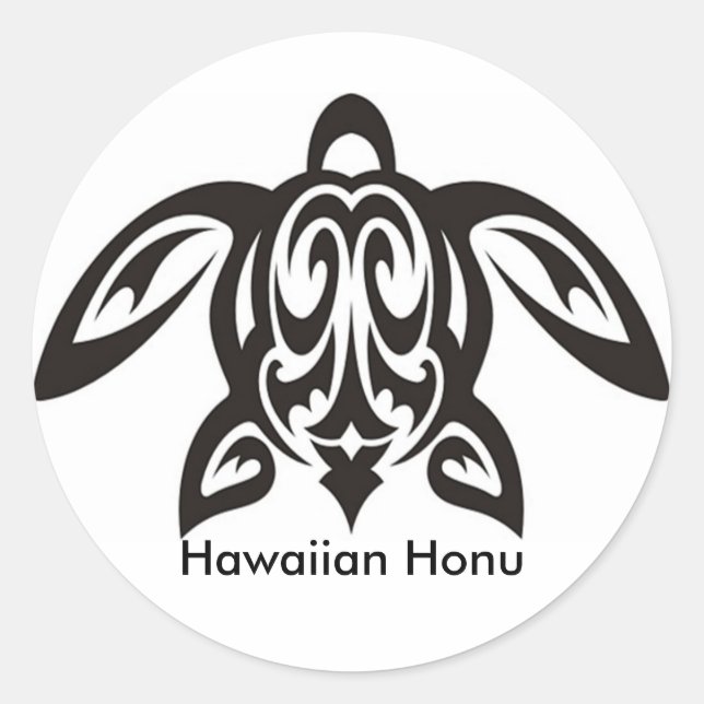 Turtle icons classic round sticker (Front)