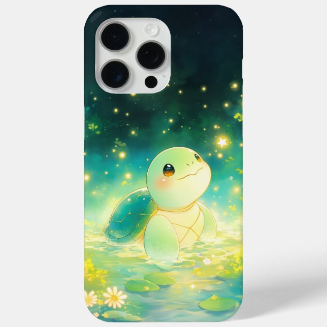 Turtle in a Dreamy Starry Pond Case-Mate iPhone Case (Back)