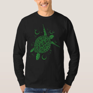 Turtle In Blue Waves Turtle Enthusiast Animal Love T-Shirt