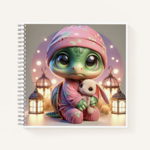 Turtle in Pink Pajamas, by Natasha Us   Notebook
